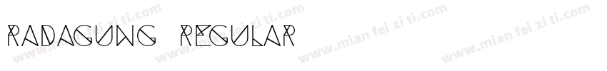 Radagung Regular字体转换